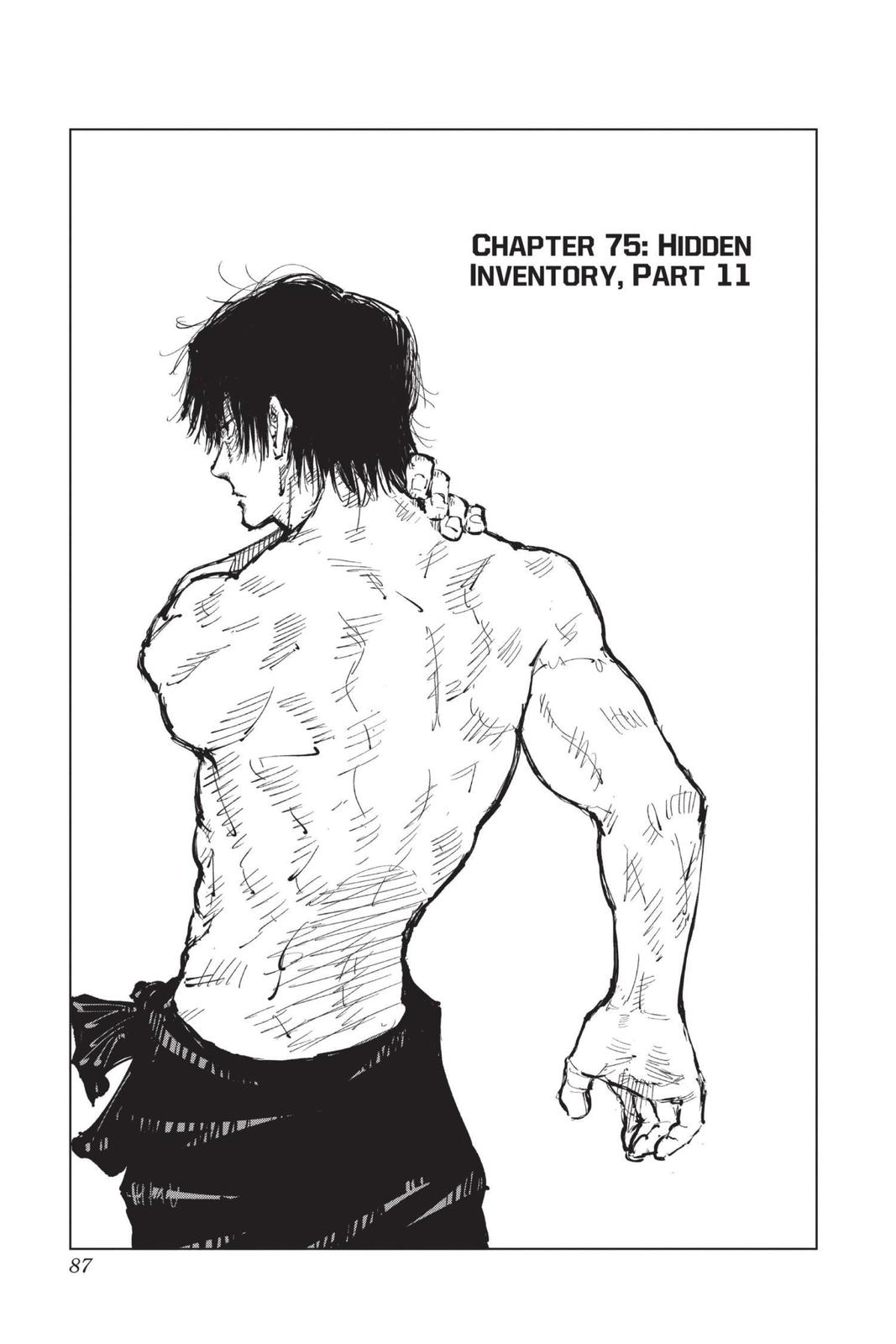 Jujutsu Kaisen Manga Chapter 75 page 1 - Hidden Inventory, Part 11 scene