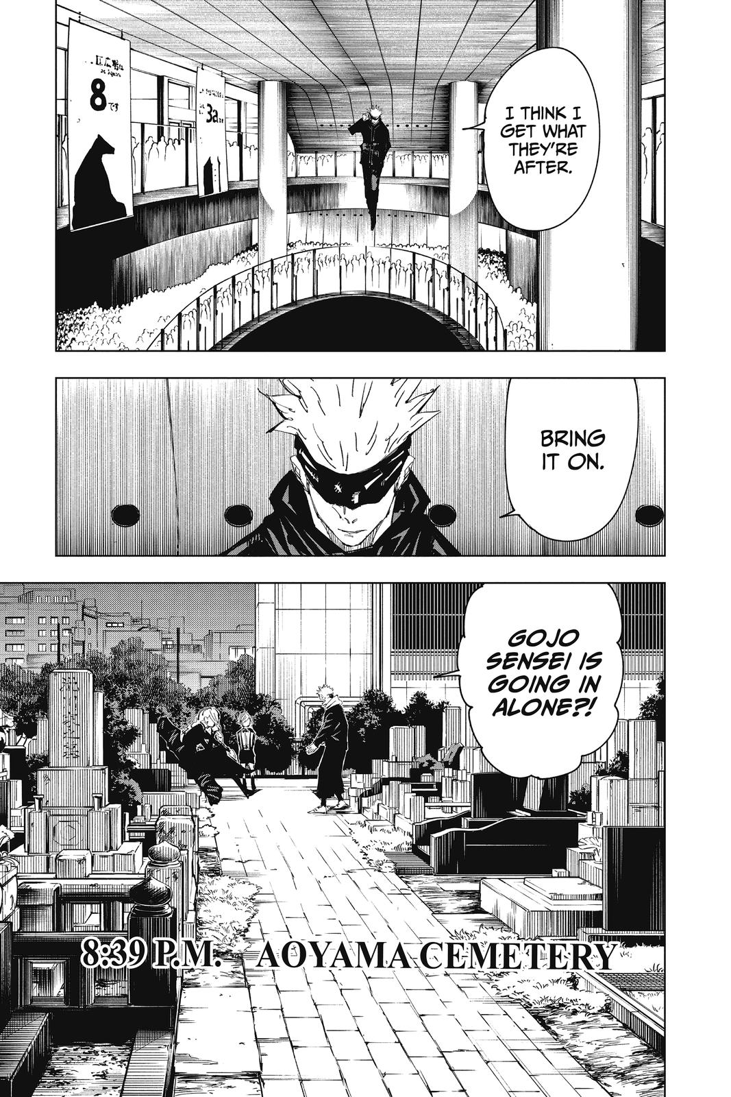 Jujutsu Kaisen Manga Chapter 83 page 13 - The Shibuya Incident, Part 1 scene