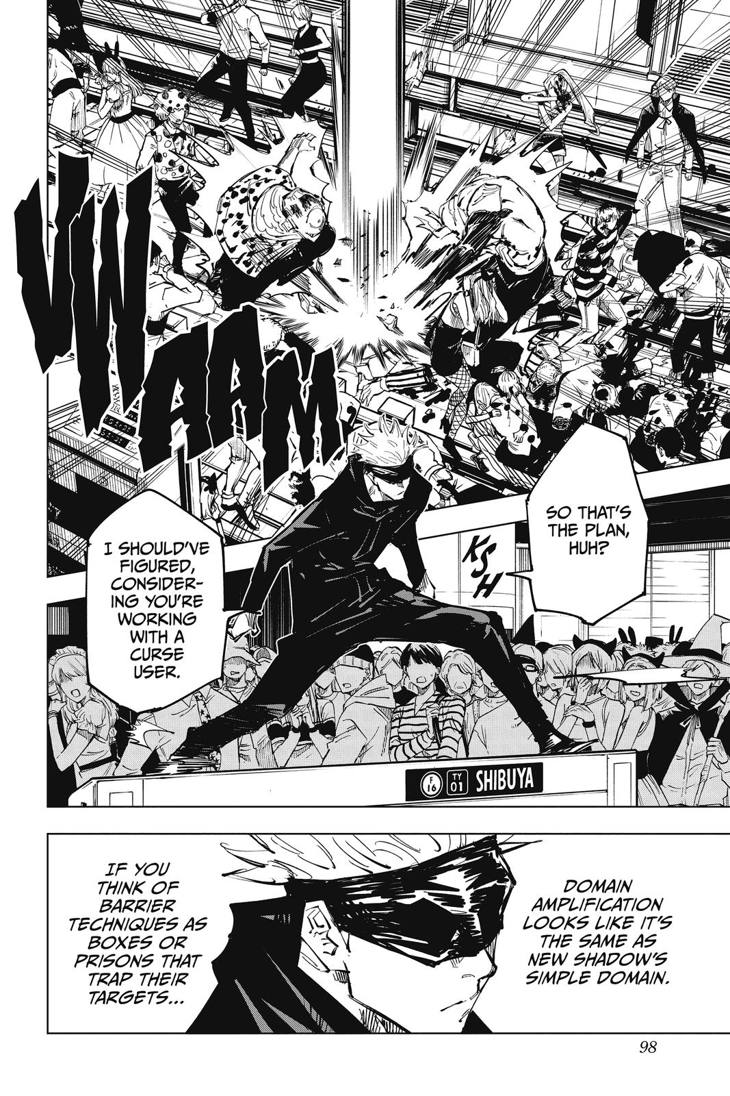 Jujutsu Kaisen Manga Chapter 84 page 10 - The Shibuya Incident, Part 2 scene