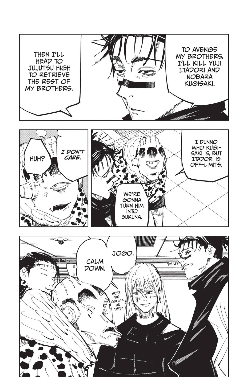 Jujutsu Kaisen Manga Chapter 92 page 17 - The Shibuya Incident, Part 10 scene