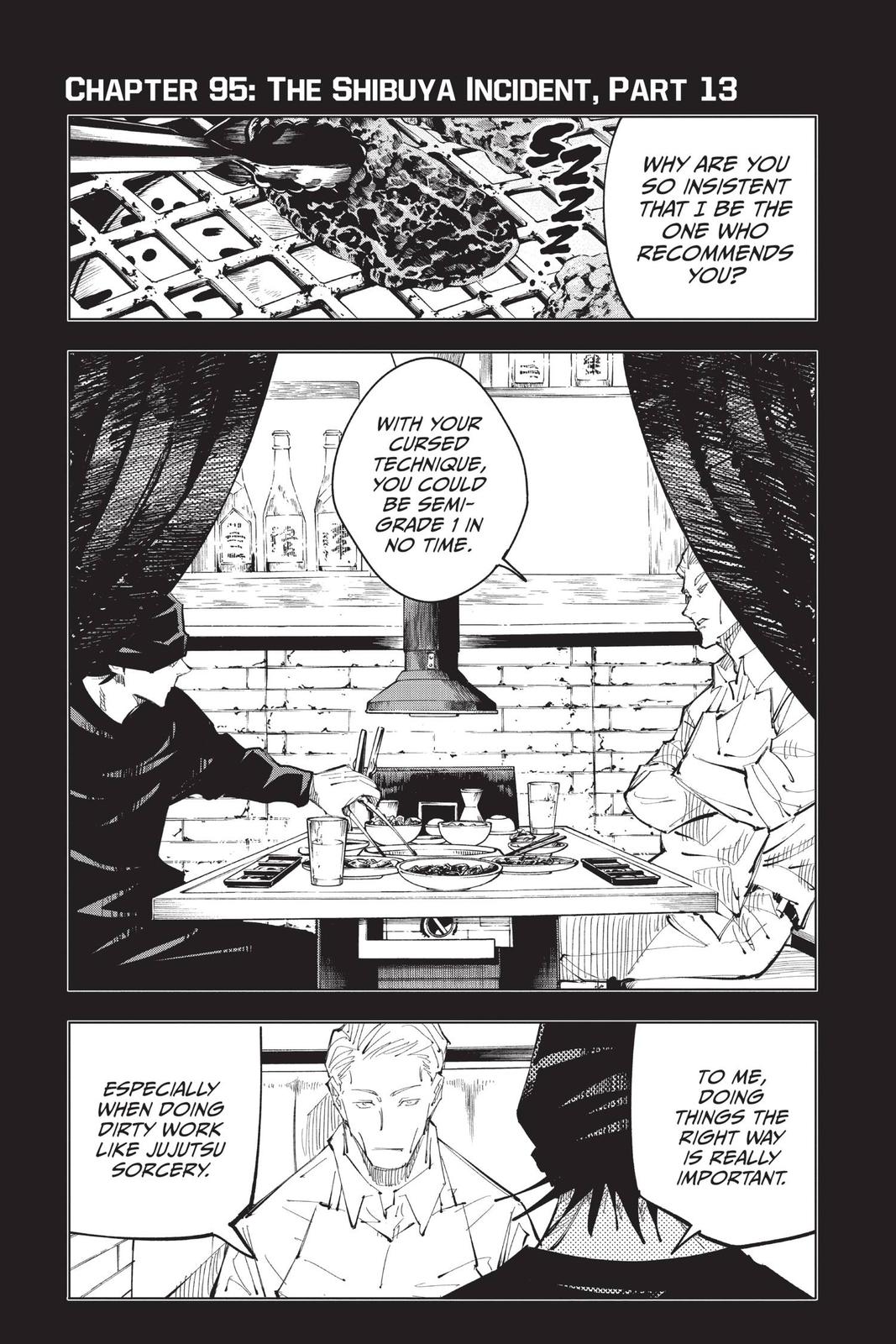 Jujutsu Kaisen Manga Chapter 95 page 1 - The Shibuya Incident, Part 13 scene