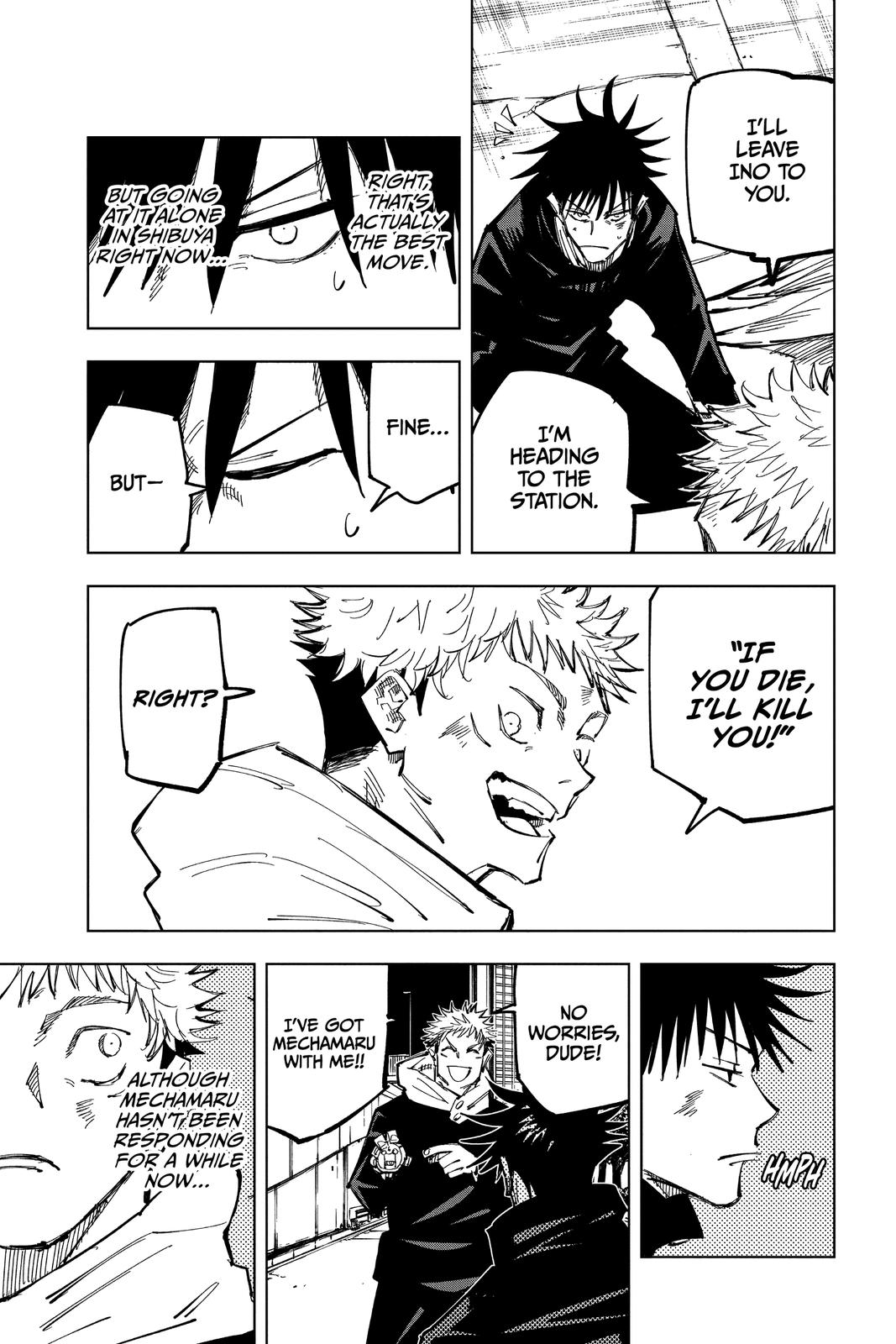 Jujutsu Kaisen Manga Chapter 98 page 15 - The Shibuya Incident, Part 16 scene